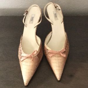 Prada women sling back pump